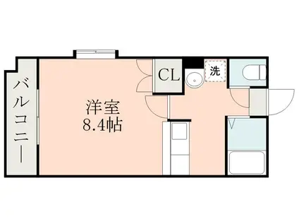 エターナルN(1K/2階)の間取り写真