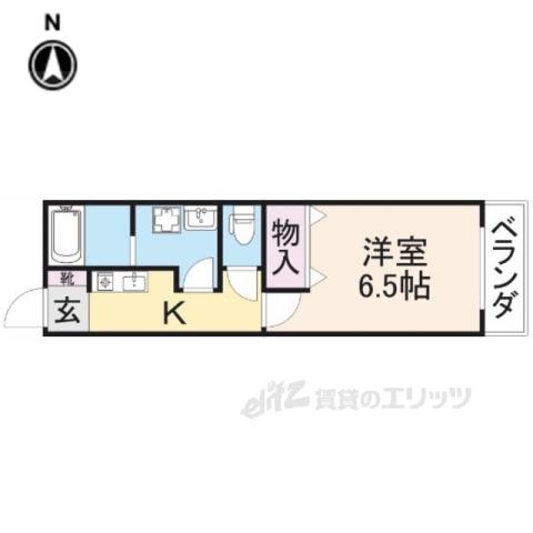 ハイツT&AⅢ(1K/1階)の間取り写真