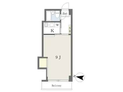 エリートイン柏木(1K/4階)の間取り写真