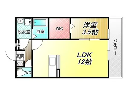 ＪＲ関西本線 久宝寺駅 徒歩16分 3階建 築17年(1LDK/3階)の間取り写真