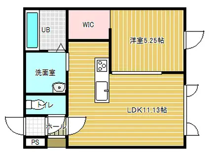 ESPERANZA(1LDK/2階)の間取り写真