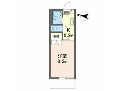 EXCELINA IO(1K/1階)の間取り写真