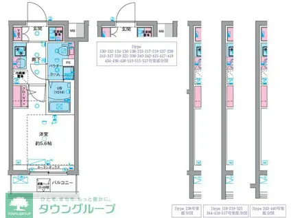 GENOVIA天王台(1K/2階)の間取り写真