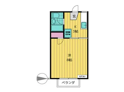 コーポボナール(1K/1階)の間取り写真