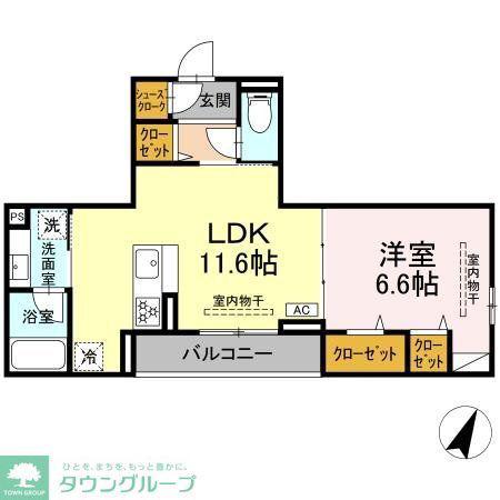 エスペリア相模が丘5丁目(1LDK/2階)の間取り写真