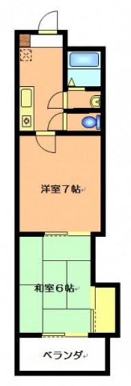 ベルシャトー加登(2K/3階)の間取り写真
