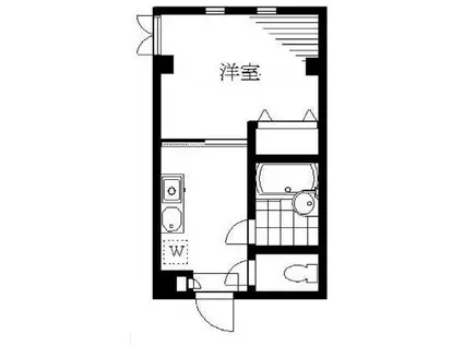 K2三軒茶屋(1K/2階)の間取り写真
