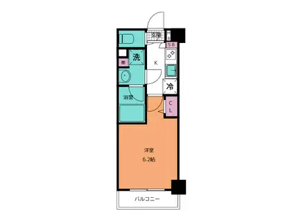 ガーラ川口グランドステージ(1K/7階)の間取り写真