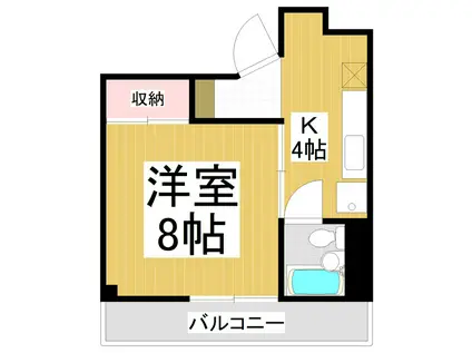 嶋太ビル(1K/4階)の間取り写真