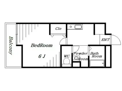 ASTREA東千葉(1K/1階)の間取り写真
