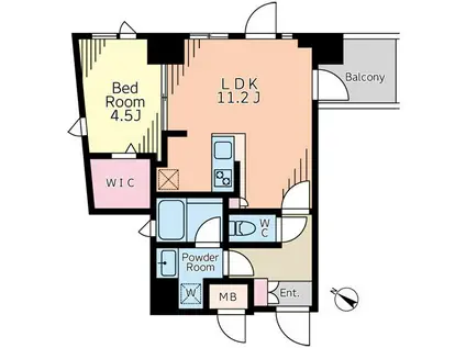 池袋ウエストガーデン(1LDK/5階)の間取り写真