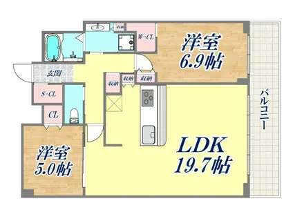 ベイシティタワーズ神戸ウエスト(3LDK/12階)の間取り写真