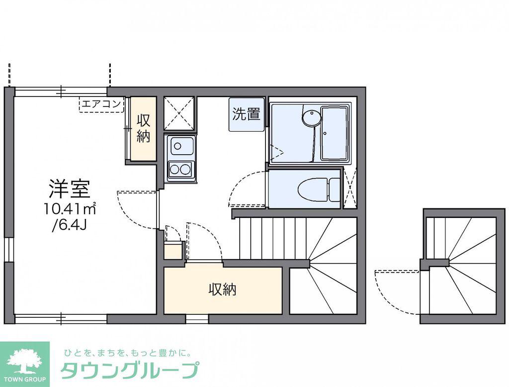 レオネクストROSETTA(1K/2階)の間取り写真