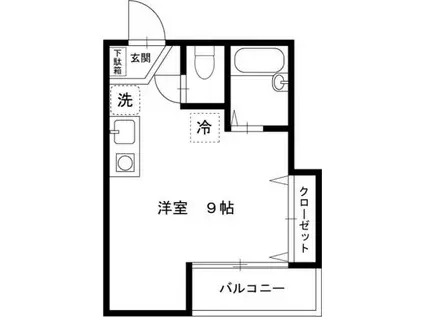 クラッス大和町(ワンルーム/2階)の間取り写真