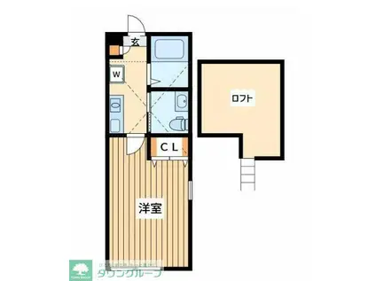 NIDO LIRICO(1K/2階)の間取り写真