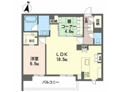 LUANA KAMISUGI(2LDK/2階)の間取り写真