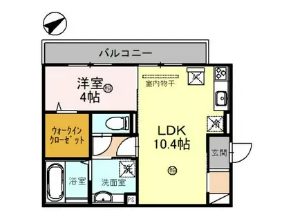 SEJOUR OTTS TROIS(1LDK/1階)の間取り写真