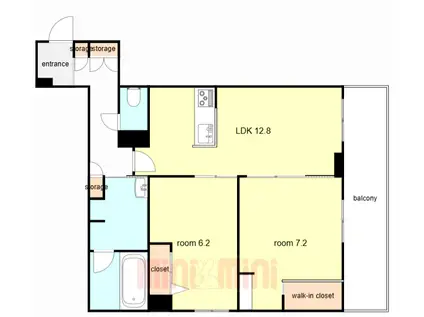 SHAMAISON COCOLU I(2LDK/2階)の間取り写真