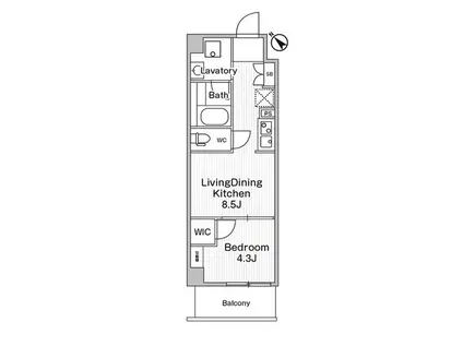 コンフォリア・リヴ巣鴨(1LDK/5階)の間取り写真