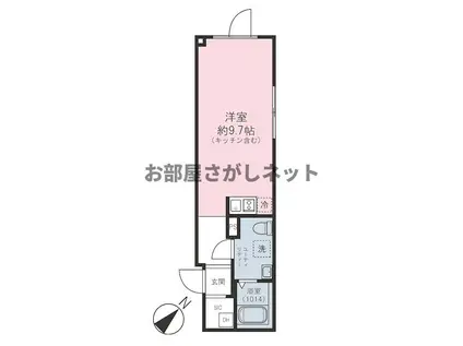 チャルテ千川学生・社会人におススメ(ワンルーム/5階)の間取り写真