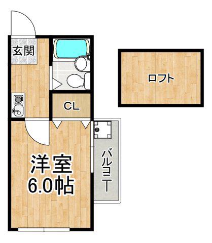 リッツハイツ池上(1K/2階)の間取り写真