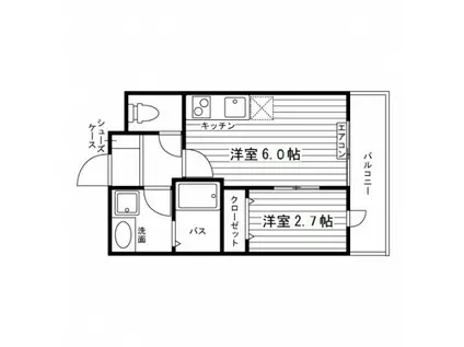 RECOROS仙北町(ワンルーム/4階)の間取り写真