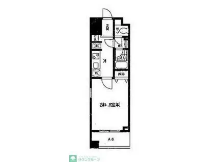 プルミエールセンター南(1K/3階)の間取り写真