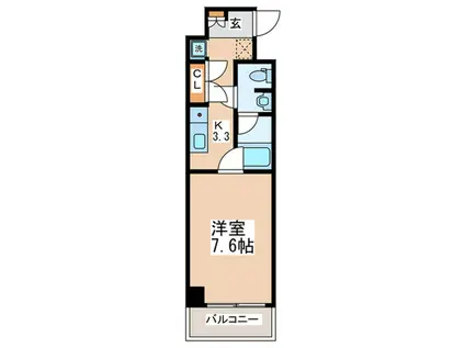 プロスペースベンテン(1K/9階)の間取り写真