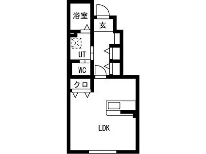 SUN PALACE北上VIII(1K/1階)の間取り写真