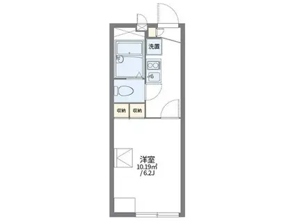 レオパレス鳩ヶ谷本町II(1K/2階)の間取り写真