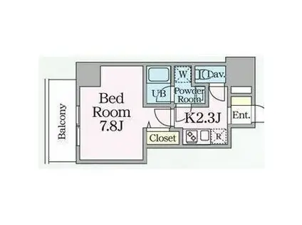 E-CITY大須(1K/7階)の間取り写真