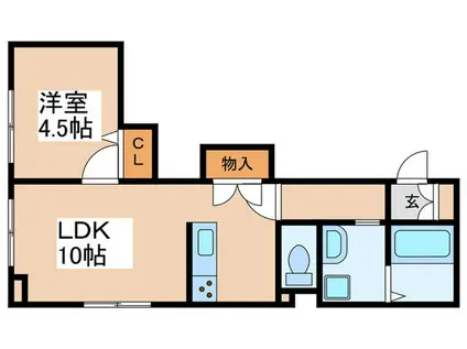 MAIZON OASIS(1LDK/2階)の間取り写真