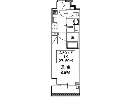 PRIERE(1K/4階)の間取り写真