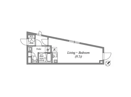 リバートシーズン南台(ワンルーム/3階)の間取り写真