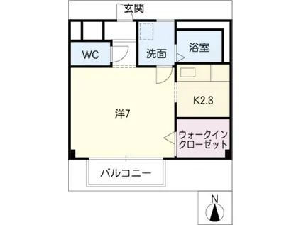 サンボナール(1K/1階)の間取り写真