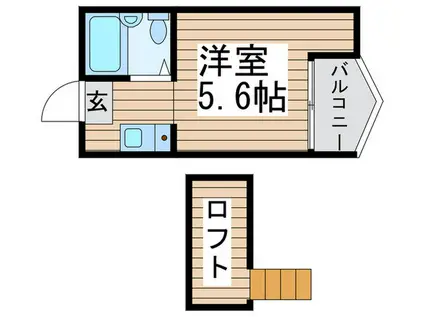 ラヴィーユ・L(ワンルーム/1階)の間取り写真