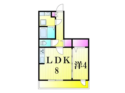 アドラブール(1LDK/1階)の間取り写真