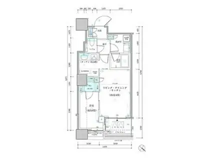 パークタワー勝どきサウス(1LDK/5階)の間取り写真