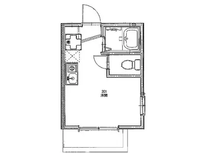 NEXTCOURT 東武練馬(ワンルーム/2階)の間取り写真