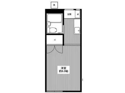 パールハイツ(1K/2階)の間取り写真