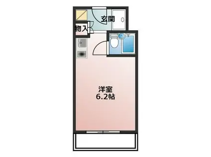 スルガアーバンビレッジ(ワンルーム/2階)の間取り写真