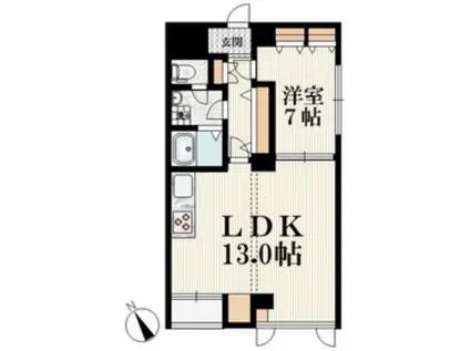 サニーコート29(1LDK/4階)の間取り写真