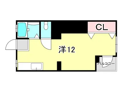 オオギビル(ワンルーム/4階)の間取り写真