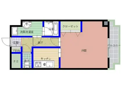 JAM29(1K/5階)の間取り写真