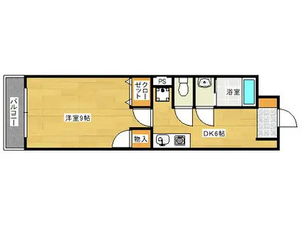 第16友建ビル(1K/7階)の間取り写真