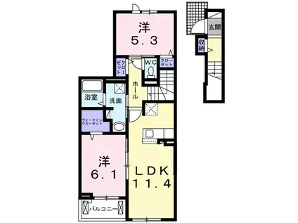 プレメゾン(2LDK/2階)の間取り写真