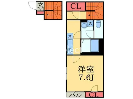 LNプラザ(1K/2階)の間取り写真