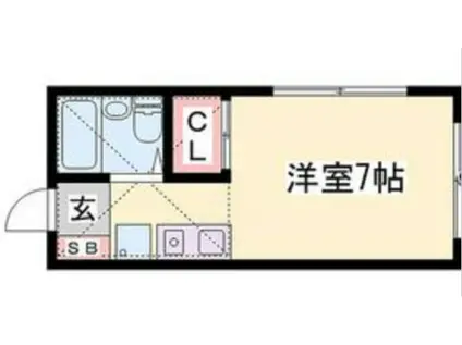まんりょう(1K/1階)の間取り写真