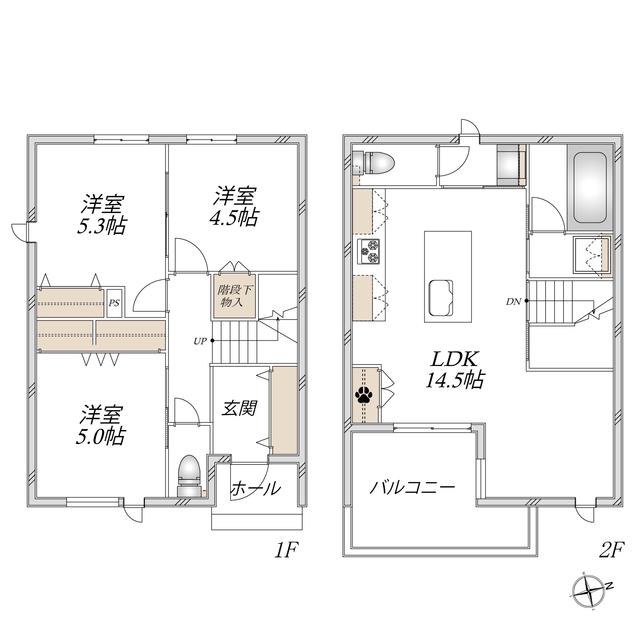 WITH(3LDK/1階)の間取り写真