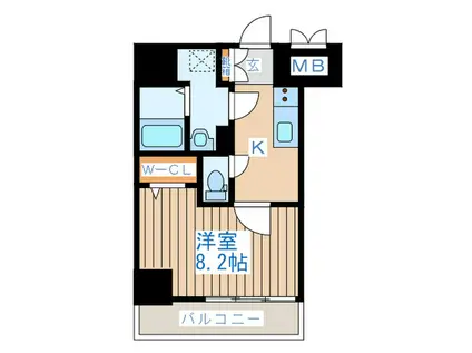 レガーロ仙台駅東(1K/4階)の間取り写真